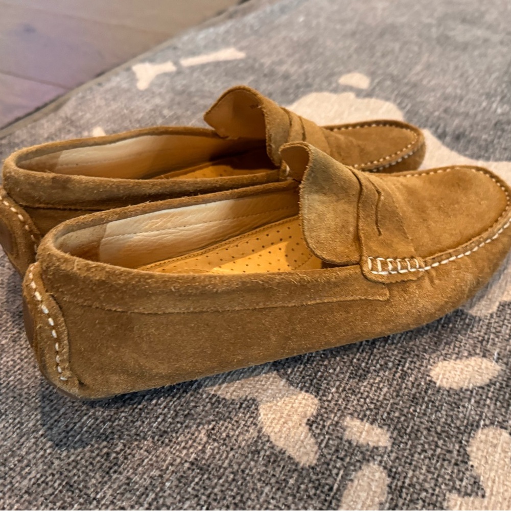 Bloomingdale's Tan Suede Loafers